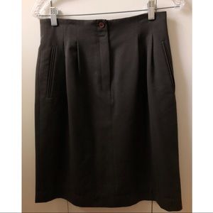VINTAGE military-green wool skirt!